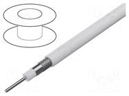 Wire: coaxial; wire; CCS; PVC; white; 50m; Øcable: 5mm Goobay