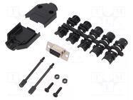 Connector: D-Sub; PIN: 9; plug; female; straight; soldering; black ENCITECH