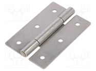 Hinge; Width: 60mm; stainless steel; H: 90mm ELESA+GANTER