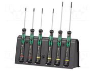 Kit: screwdrivers; Phillips cross,slot; Kit: stand,screwdrivers WERA