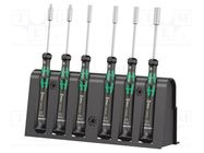 Kit: screwdrivers; precision; 6-angles socket; Kraftform Micro WERA