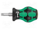 Screwdriver; slot; 5,5x1,0mm; STUBBY; Blade length: 24.5mm WERA