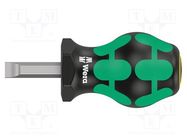 Screwdriver; slot; 8,0x1,2mm; STUBBY; Blade length: 24.5mm WERA