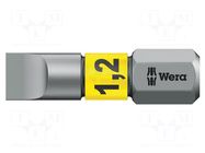 Screwdriver bit; slot; 6.5x1.2mm; Overall len: 25mm; BiTorsion WERA