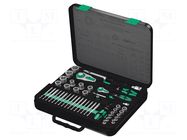 Wrench-set; socket spanner; 1/2",1/4"; Zyklop; 43pcs. WERA