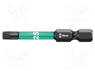 Screwdriver bit; Torx®; TX25; Overall len: 50mm; Plating: diamond WERA