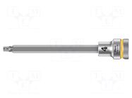 Socket; Hex Plus key,socket spanner; HEX 4mm; 3/8"; Zyklop WERA