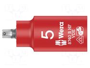Socket; hex key,insulated,socket spanner; HEX 5mm; 3/8"; 1kV WERA