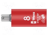 Socket; hex key,insulated,socket spanner; HEX 8mm; 3/8"; 1kV WERA