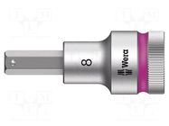 Socket; Hex Plus key,socket spanner; HEX 8mm; 1/2"; Zyklop WERA