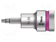 Socket; socket spanner,Torx®; TX20; 1/2"; 60mm; Zyklop WERA