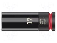 Socket; 6-angles,socket spanner,impact; HEX 17mm; 1/2" WERA