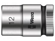 Socket; 6-angles,socket spanner; HEX 12mm; 3/8"; 29mm; Zyklop WERA