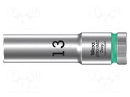 Socket; 6-angles,socket spanner; HEX 13mm; 1/2"; 8790 HMC Deep WERA