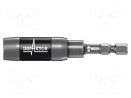 Holder; 1/4"; Overall len: 75mm; Mounting: 1/4" (C6,3mm); magnetic WERA