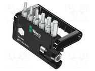 Kit: screwdriver bits; hex key; 25mm; TORSION; plastic case; 7pcs. WERA