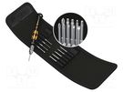 Kit: screwdrivers; hex key,Phillips,slot,Torx®; 120mm; ESD; case WERA