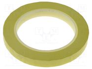 Tape: electrical insulating; W: 12mm; L: 66m; Thk: 0.063mm; yellow 3M