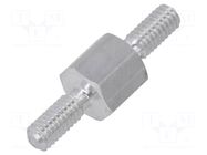 Screwed spacer sleeve; 5mm; Ext.thread: M2,5; hexagonal DREMEC