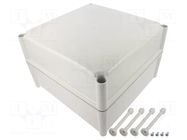 Enclosure: multipurpose; X: 278mm; Y: 278mm; Z: 180mm; SOLID; ABS FIBOX