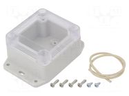 Enclosure: multipurpose; X: 60mm; Y: 65mm; Z: 40mm; with fixing lugs HAMMOND