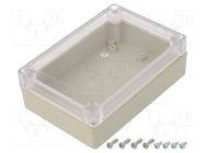 Enclosure: multipurpose; X: 50mm; Y: 95mm; Z: 40mm; Ritec; light grey HAMMOND