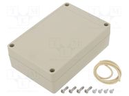 Enclosure: multipurpose; X: 85mm; Y: 125mm; Z: 40mm; Ritec; ABS; IP65 HAMMOND