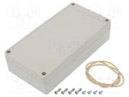 Enclosure: multipurpose; X: 85mm; Y: 165mm; Z: 40mm; Ritec; IP65 HAMMOND