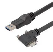 USB CABLE, 3.0 A PLUG-R/A MICRO B PLUG