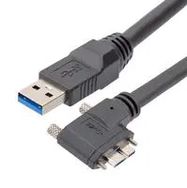 USB CABLE, 3.0 A PLUG-R/A MICRO B PLUG
