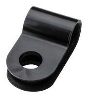 CABLE CLAMP, DIA 5MM, NYLON 6.6, BLACK