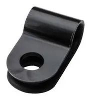 CABLE CLAMP, DIA 5MM, NYLON 6.6, BLACK