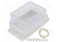 Enclosure: multipurpose; X: 85mm; Y: 125mm; Z: 70mm; Ritec; IP65 HAMMOND