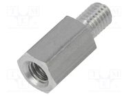 Screwed spacer sleeve; 12mm; Int.thread: M5; Ext.thread: M5 DREMEC