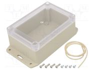 Enclosure: multipurpose; X: 85mm; Y: 125mm; Z: 55mm; Ritec; ABS; IP65 HAMMOND