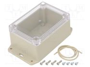 Enclosure: multipurpose; X: 75mm; Y: 105mm; Z: 55mm; Ritec; ABS; IP65 HAMMOND