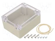 Enclosure: multipurpose; X: 90mm; Y: 115mm; Z: 55mm; Ritec; ABS; beige HAMMOND
