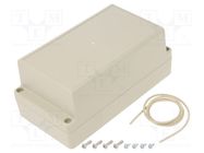 Enclosure: multipurpose; X: 85mm; Y: 165mm; Z: 70mm; Ritec; ABS; IP65 HAMMOND