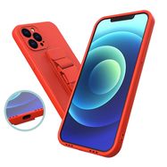 Rope case Gel Lanyard Cover with Chain Purse Lanyard Xiaomi Redmi 10X 4G / Xiaomi Redmi Note 9 red, Hurtel