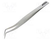 Tweezers; 160mm; universal; Blades: curved; Blade tip shape: sharp ENGINEER