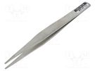 Tweezers; Tweezers len: 125mm; universal; Blade tip shape: flat ENGINEER