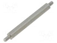 Screwed spacer sleeve; 45mm; Ext.thread: M3; hexagonal DREMEC