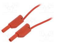 Test lead; 32A; banana plug 4mm,both sides; Len: 1.5m; red SCHÜTZINGER