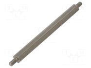 Screwed spacer sleeve; 60mm; Ext.thread: M3; hexagonal DREMEC
