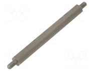 Screwed spacer sleeve; 55mm; Ext.thread: M3; hexagonal DREMEC