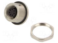 Connector: M9; socket; female; PIN: 7; 125V; unshielded; gold-plated BINDER