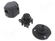 Connector: automotive; for towbars,for trailers; socket; 12VDC TESAT