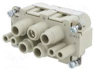 Connector: HDC; contact insert; female; 16A,63A; 250V,690V HARTING
