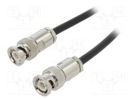 Test lead; 70VDC; 33VAC; BNC plug,both sides; Len: 0.6096m; black POMONA