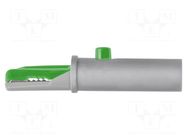 Crocodile clip; 6A; 70VDC; 33VAC; green; Grip capac: max.6mm; 15mΩ SCHÜTZINGER